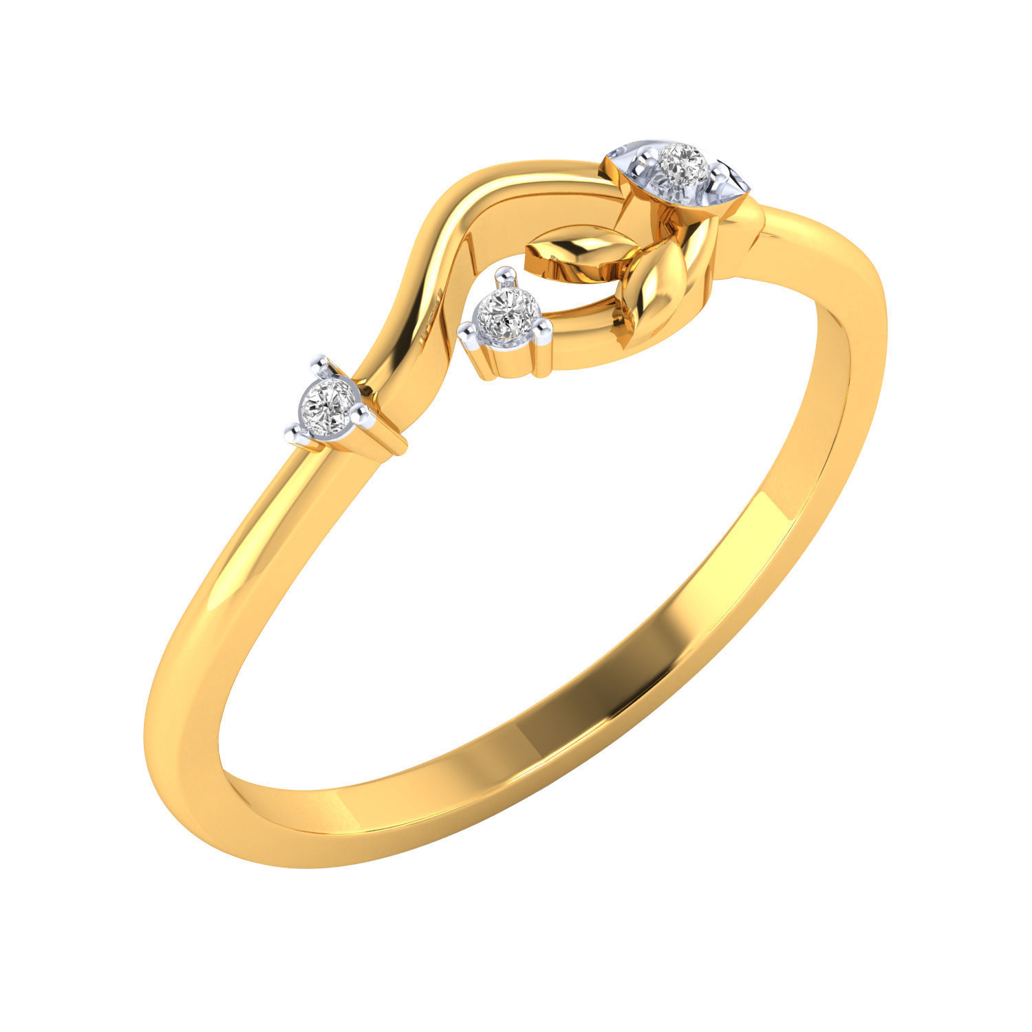 Women Wedding Engagement Ring STL OBJ FBX Renders Details 3D print model_7