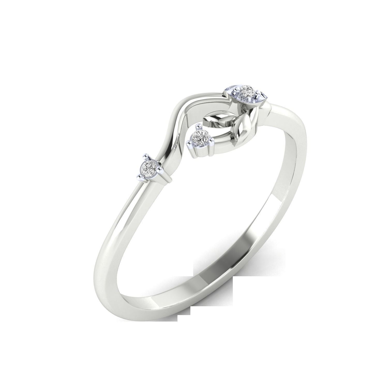 Women Wedding Engagement Ring STL OBJ FBX Renders Details 3D print model_6