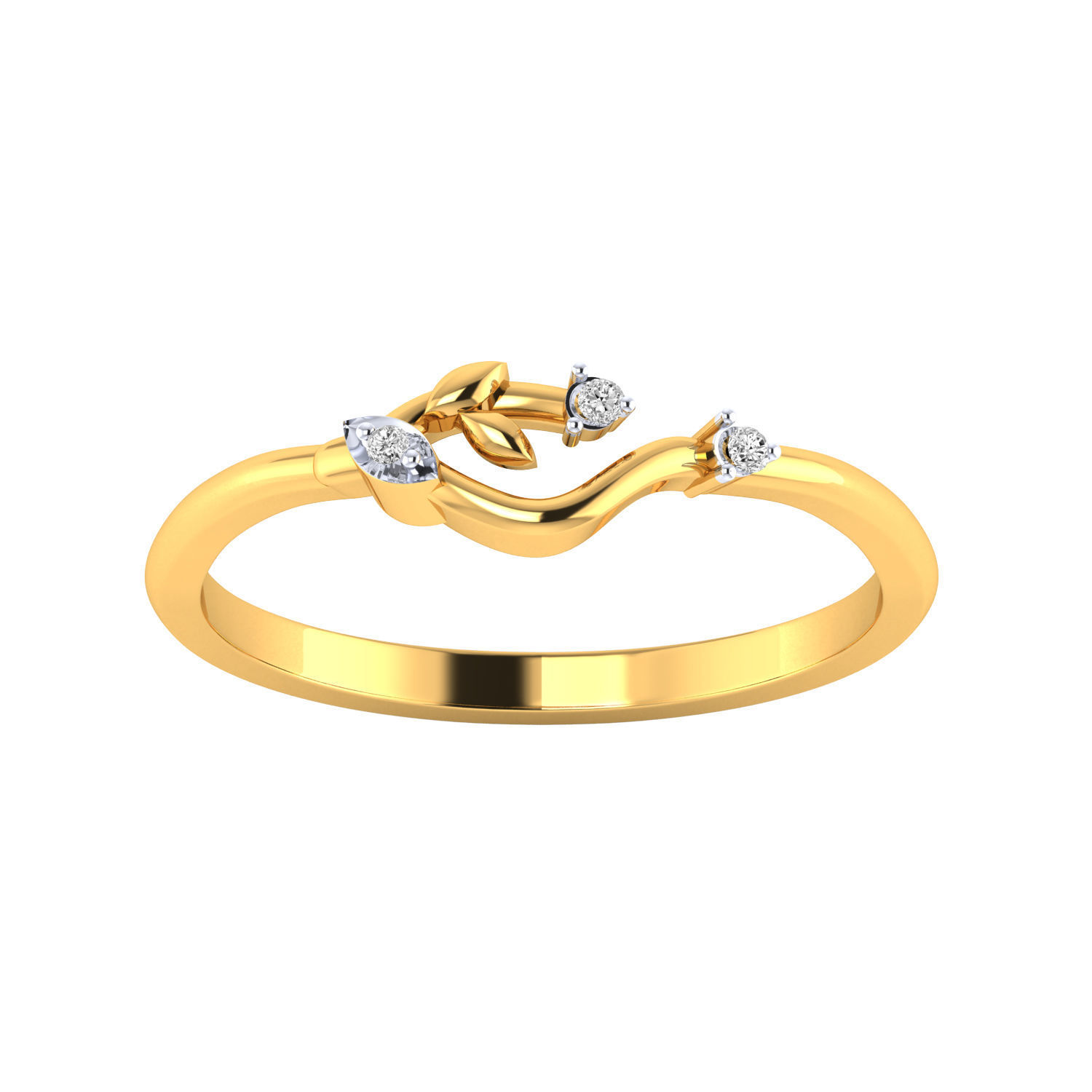 Women Wedding Engagement Ring STL OBJ FBX Renders Details 3D print model_18