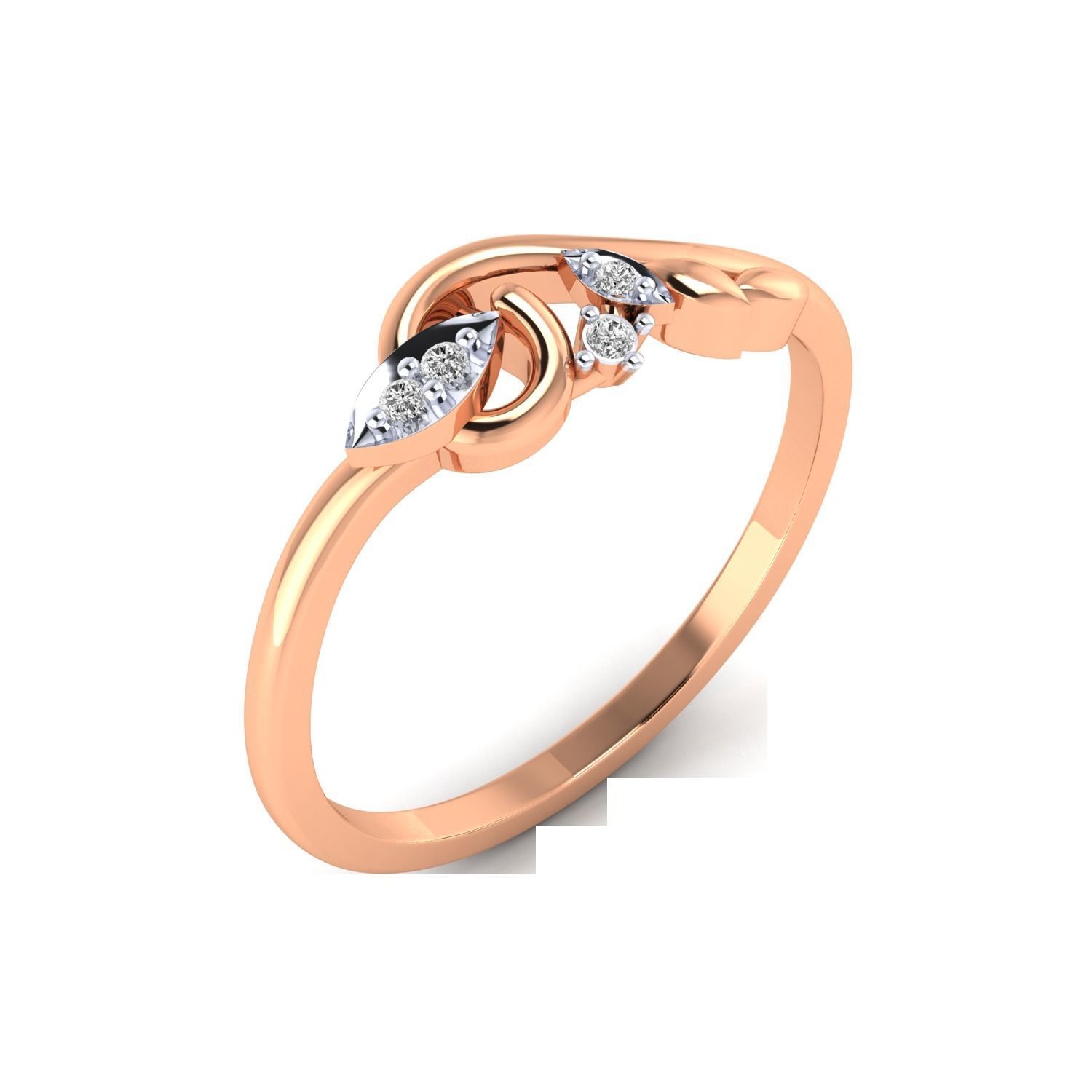 Women Wedding Engagement Ring STL OBJ FBX Renders Details 3D print model_2