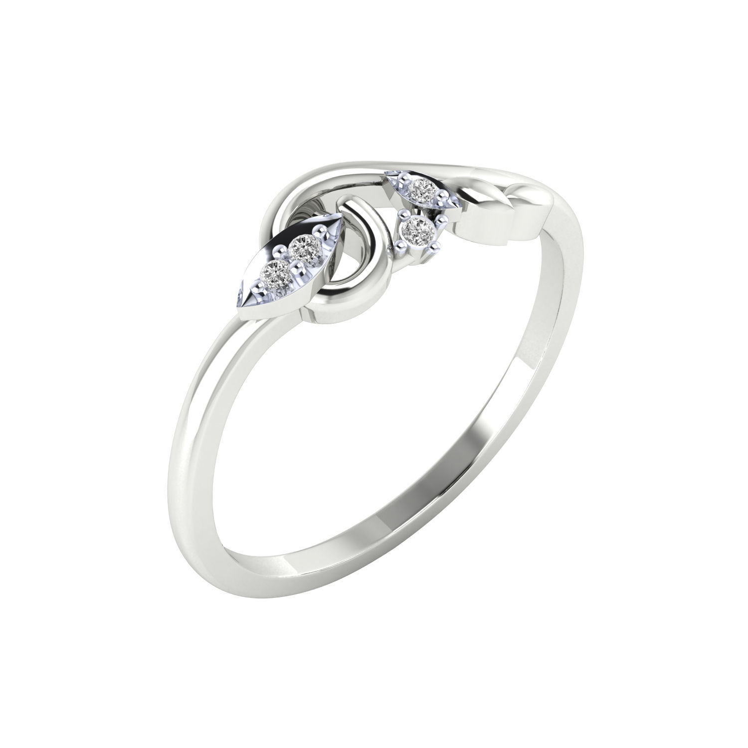 Women Wedding Engagement Ring STL OBJ FBX Renders Details 3D print model_3