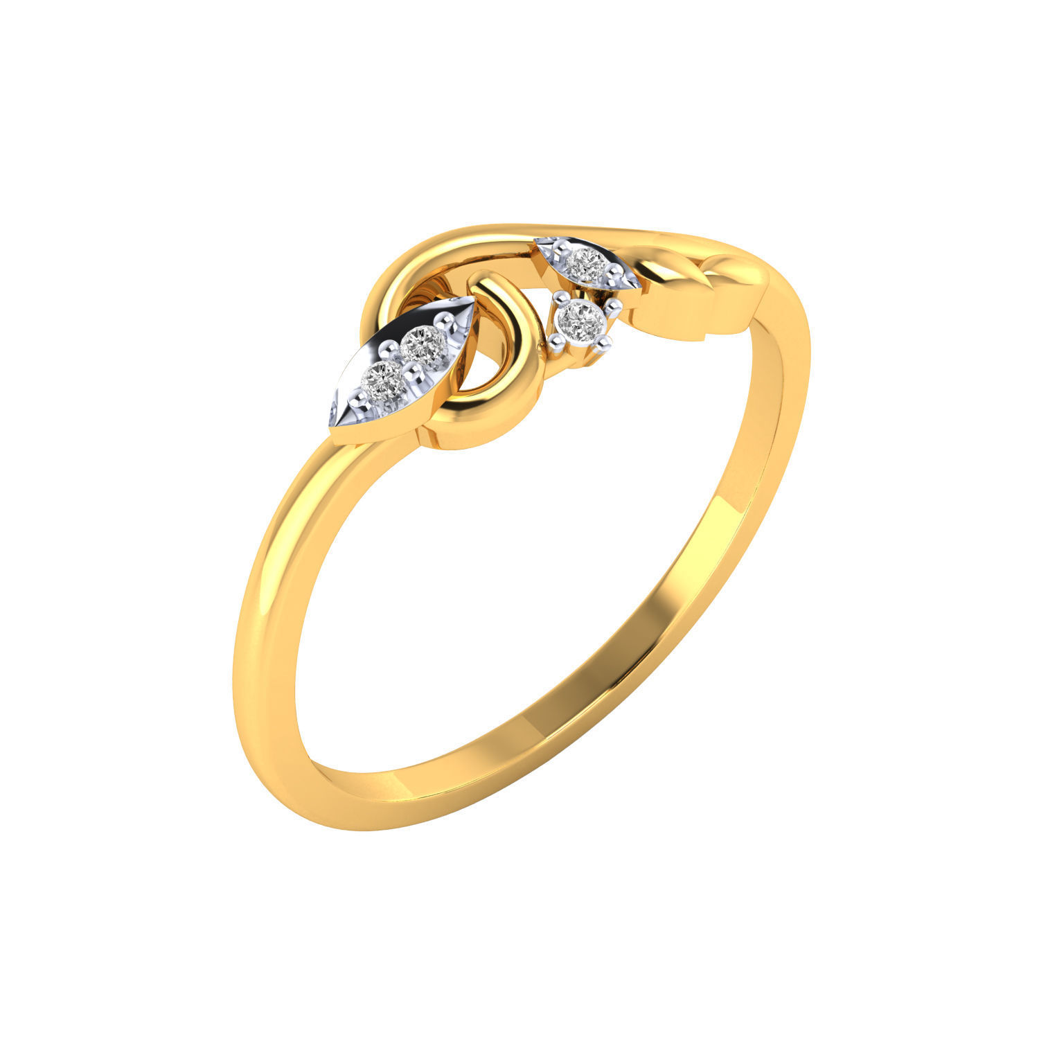 Women Wedding Engagement Ring STL OBJ FBX Renders Details 3D print model_5