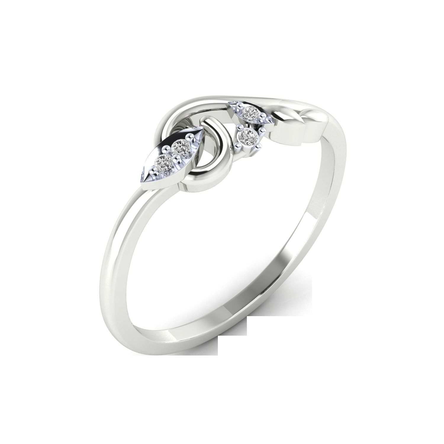 Women Wedding Engagement Ring STL OBJ FBX Renders Details 3D print model_4
