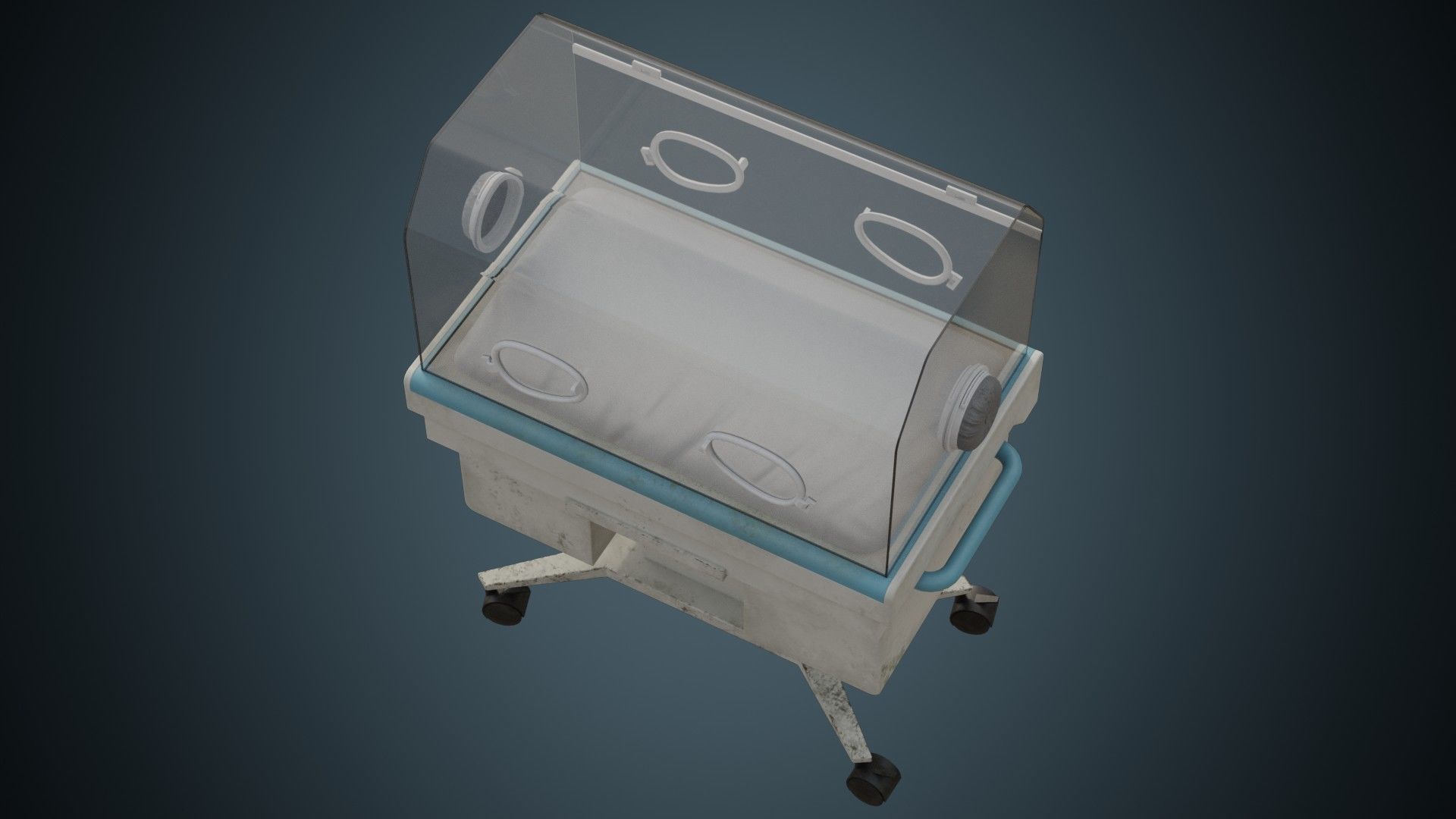 Infant Incubator 1B Low-poly 3D model_2