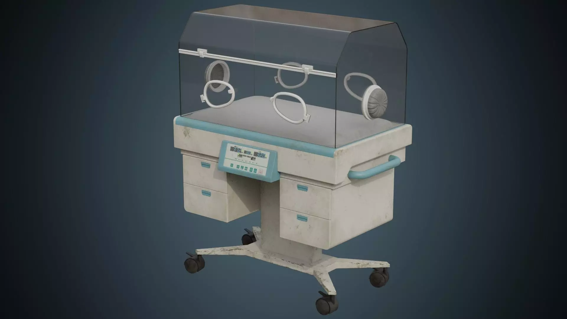 Infant Incubator 1B Low-poly 3D model_0