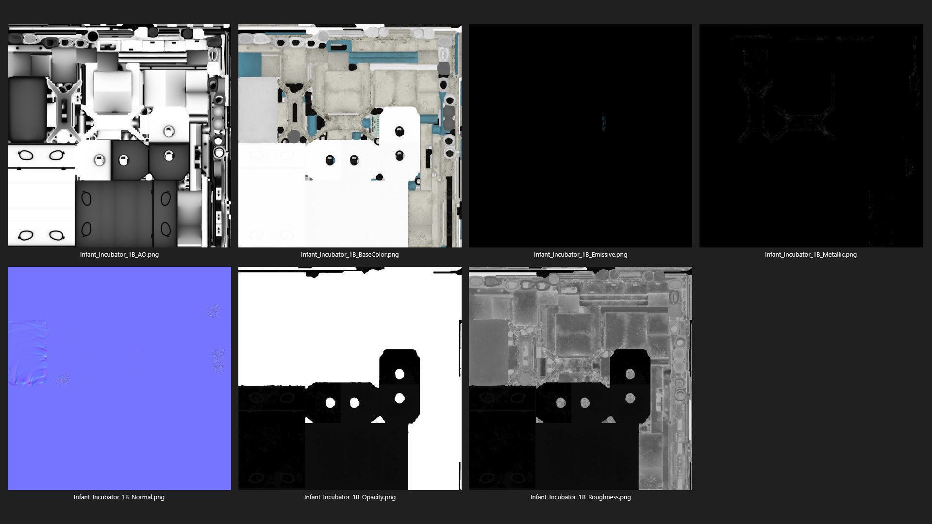 Infant Incubator 1B Low-poly 3D model_8