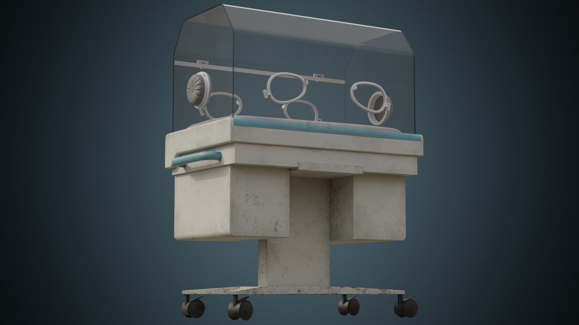 Infant Incubator 1B Low-poly 3D model_3