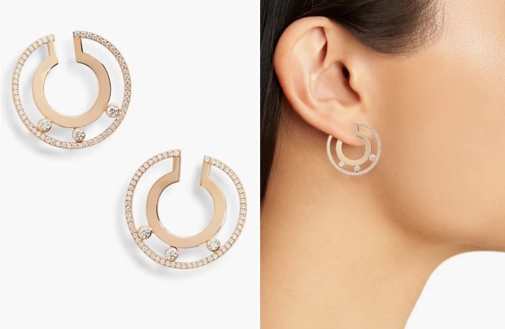 EARRINGS CREOLES MOVE ROMANE PM 3D print model_1