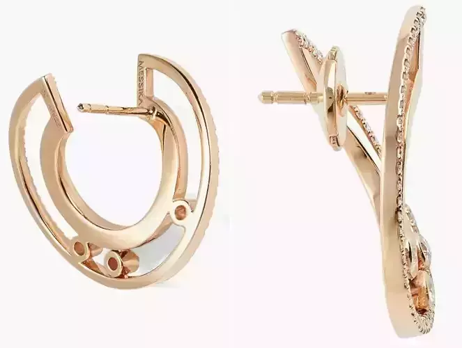 EARRINGS CREOLES MOVE ROMANE PM 3D print model