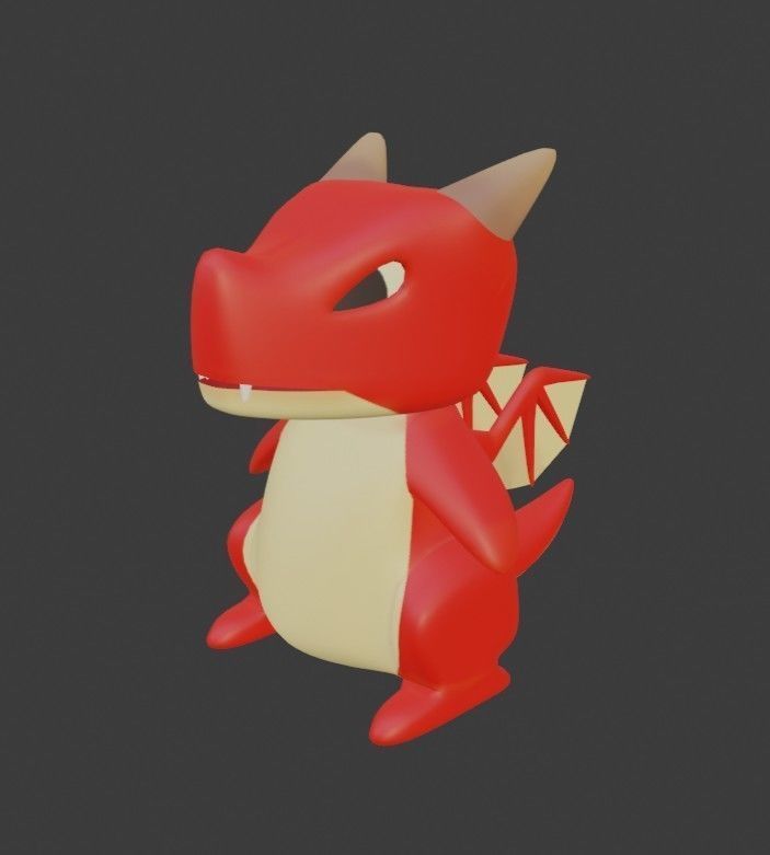 Baby Dragon 3D model_2