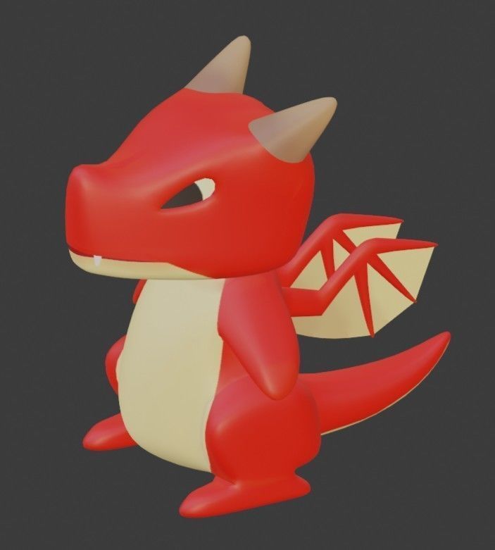 Baby Dragon 3D model_3