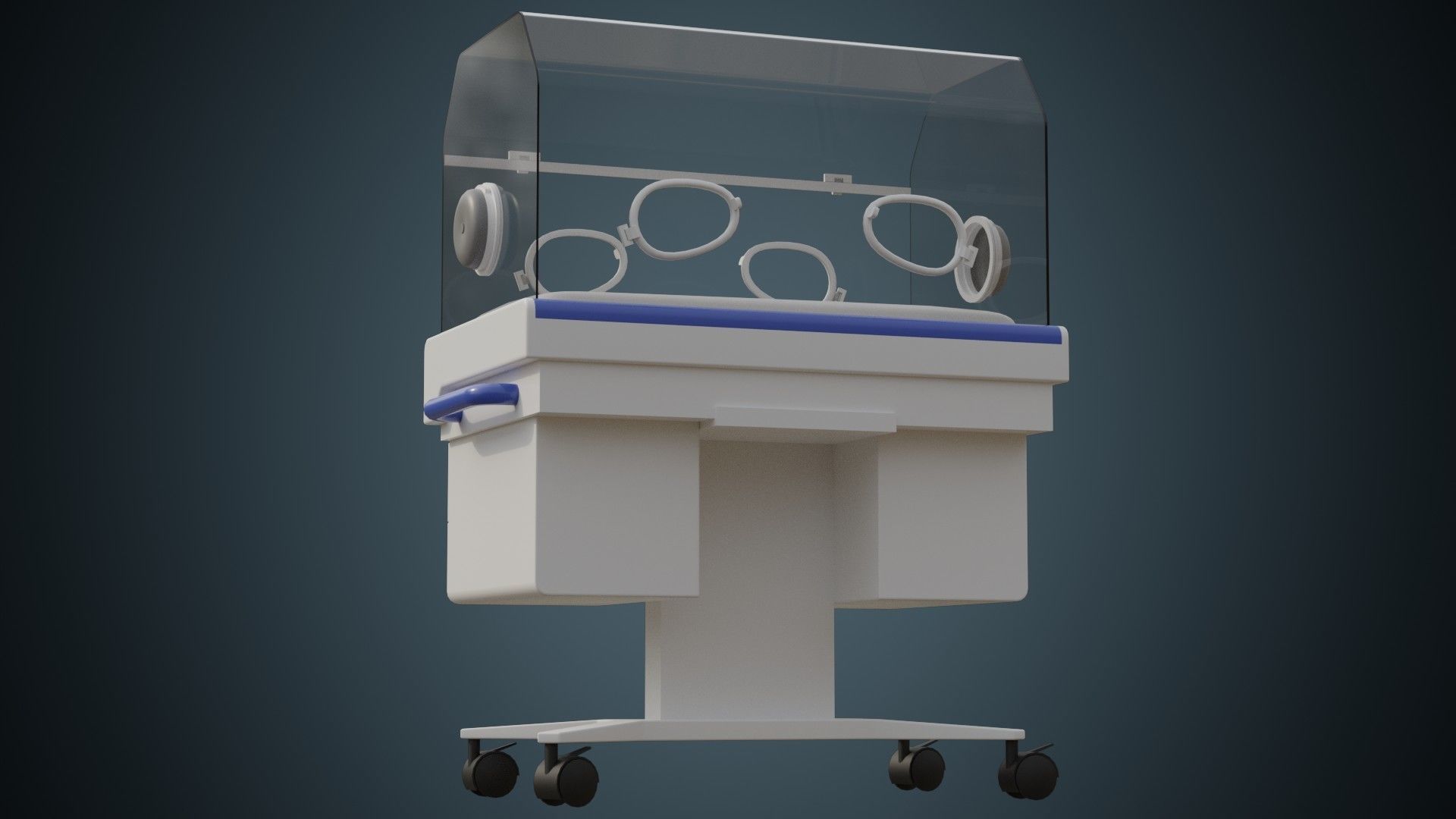 Infant Incubator 1 Basic  Low-poly 3D model_3