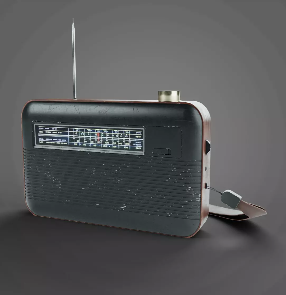 Retekess TR614 Retro Radio Low-poly 3D model_0