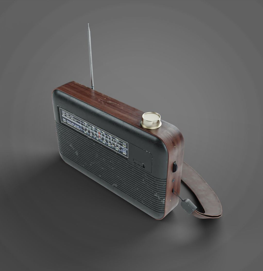 Retekess TR614 Retro Radio Low-poly 3D model_2