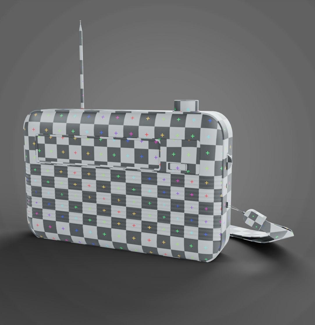 Retekess TR614 Retro Radio Low-poly 3D model_3