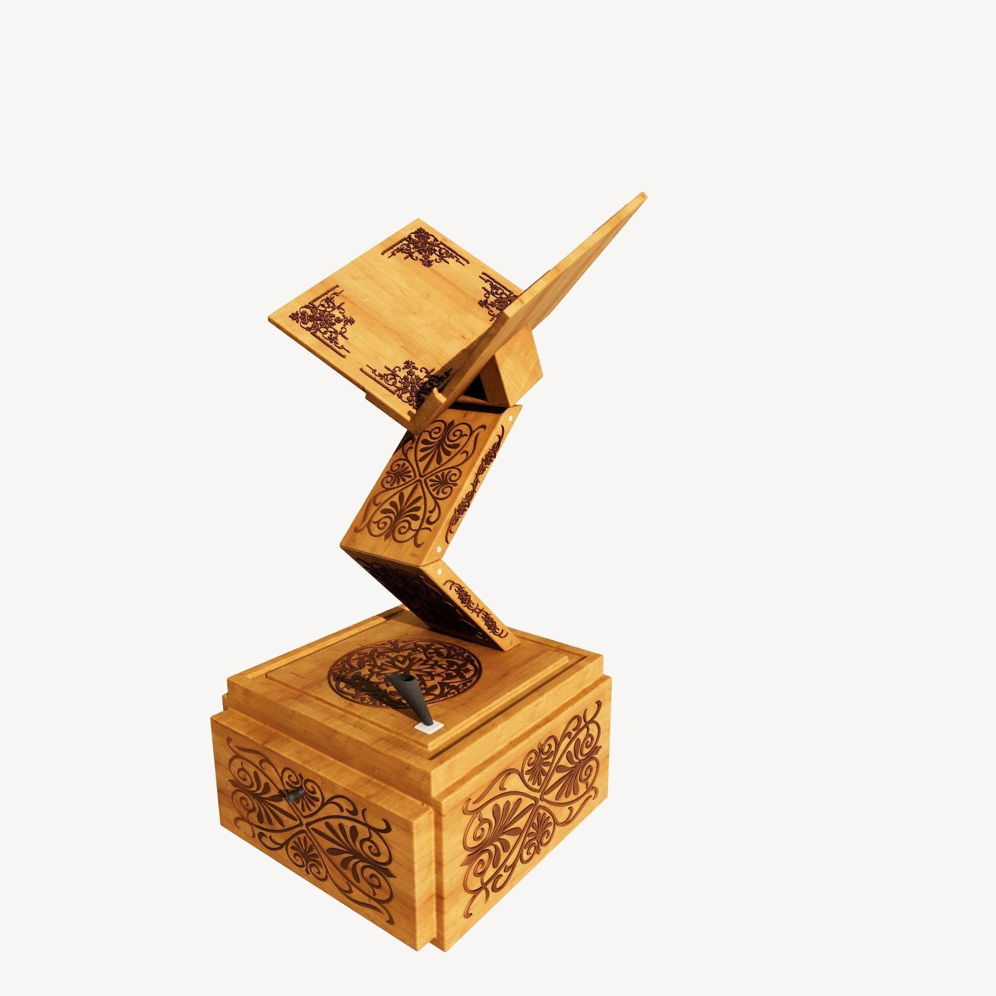 Lavh furniture for books 3D model_1