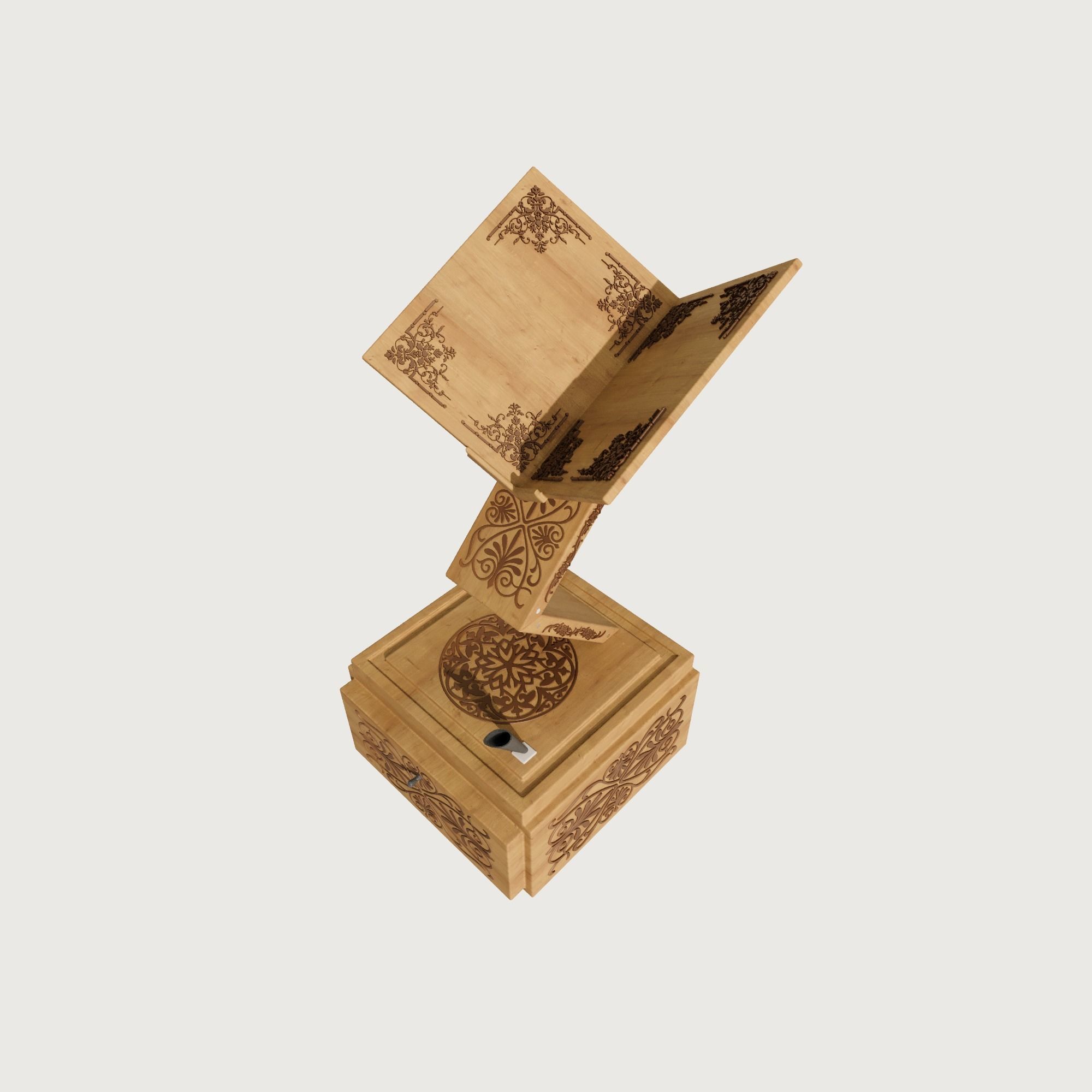 Lavh furniture for books 3D model_3