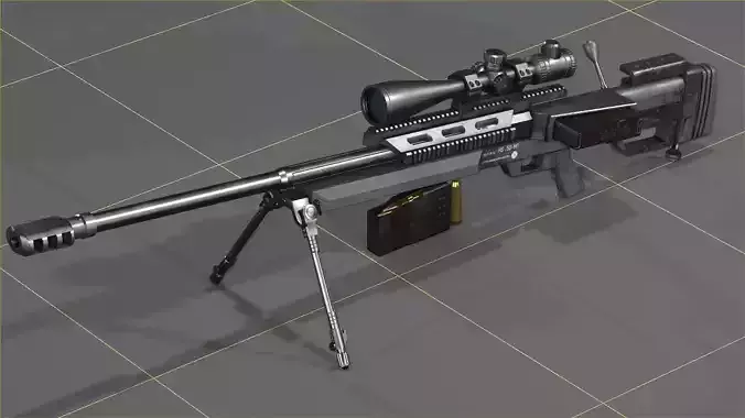 Steyr HS 50 M1 - The ultimate long range hitter Low-poly 3D model