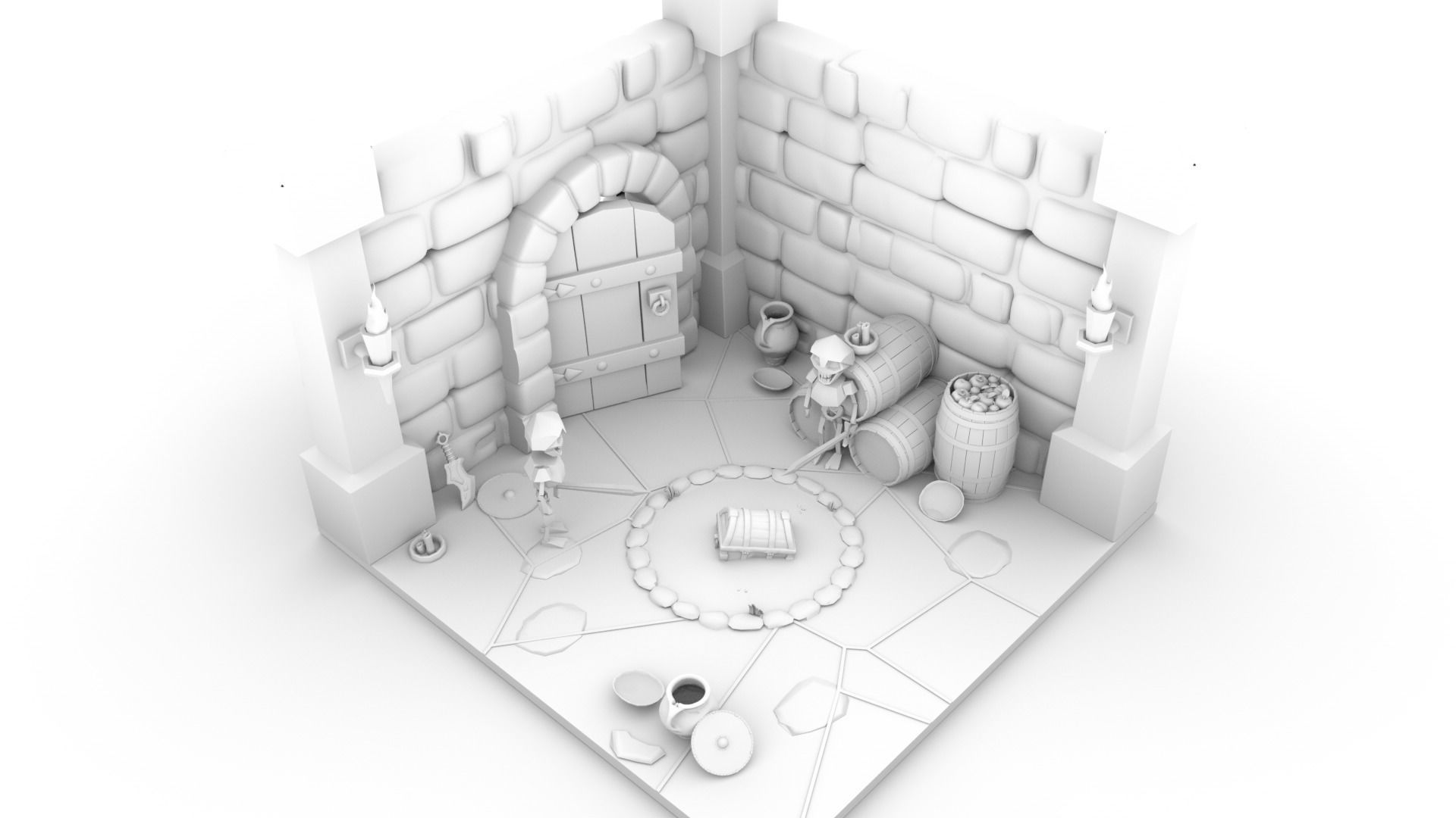 3D DUNGEON STYLE  Low-poly 3D model_4