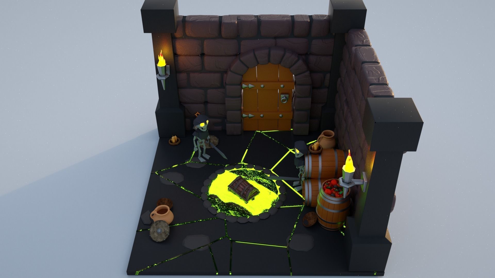 3D DUNGEON STYLE  Low-poly 3D model_1