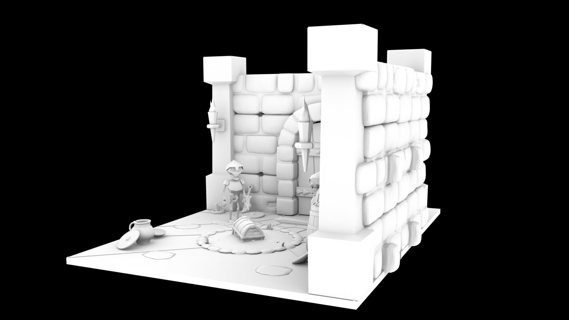 3D DUNGEON STYLE  Low-poly 3D model_9