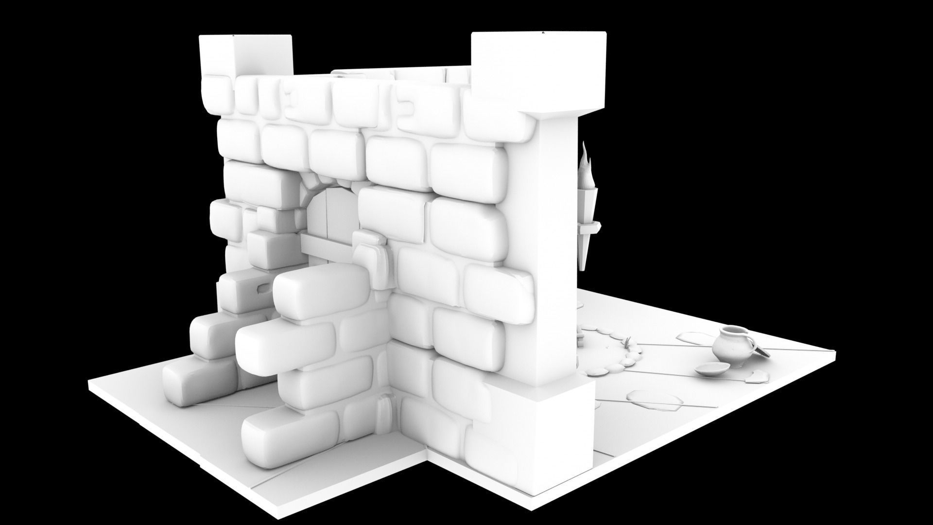 3D DUNGEON STYLE  Low-poly 3D model_6