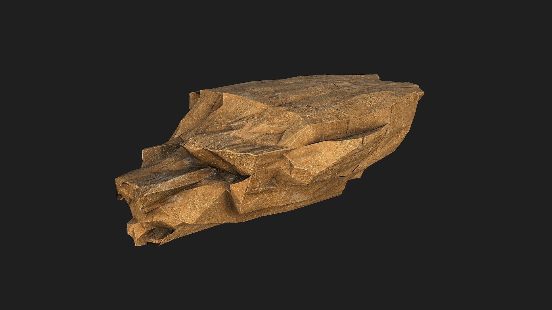 desert rocks - 3D Models PBR Pack 10 Low-poly 3D model_12