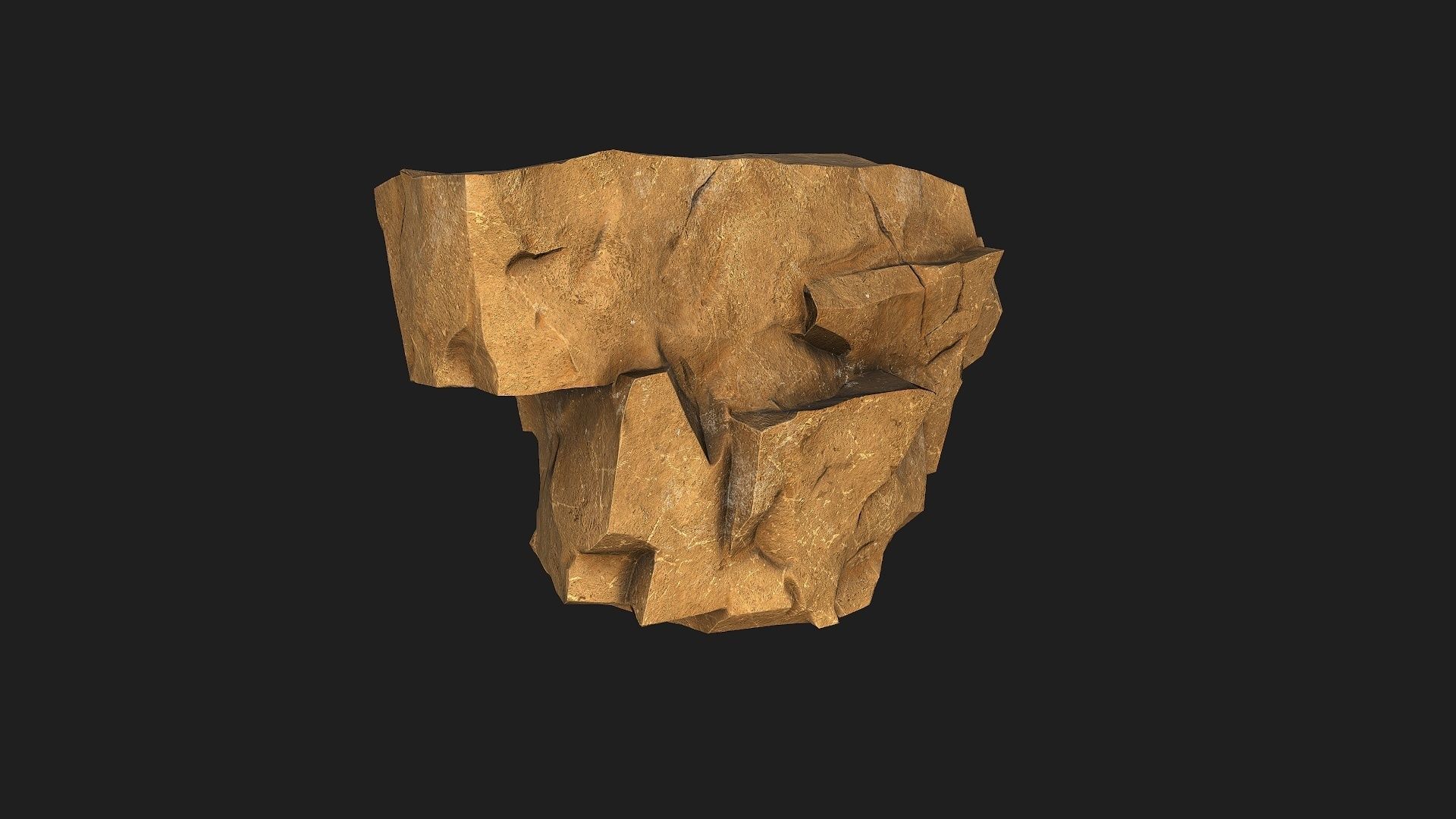 desert rocks - 3D Models PBR Pack 10 Low-poly 3D model_6