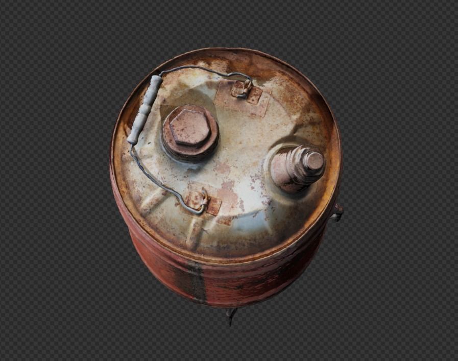 Old Oil Canaster  3D model_2