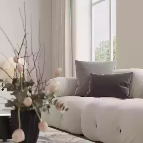 Mid Century interior scene 