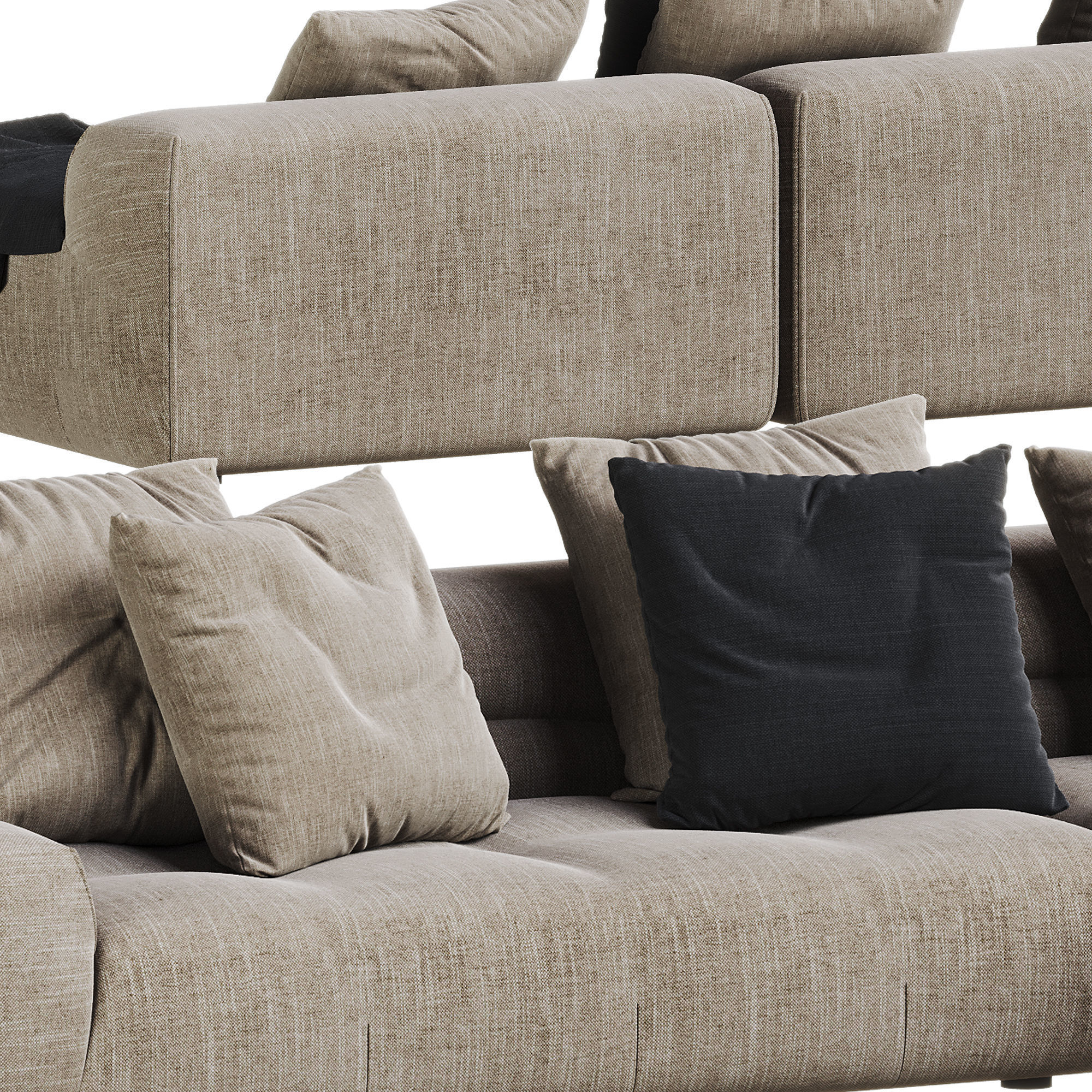 Tufty Time Sofa By BB Italia 3D model_6