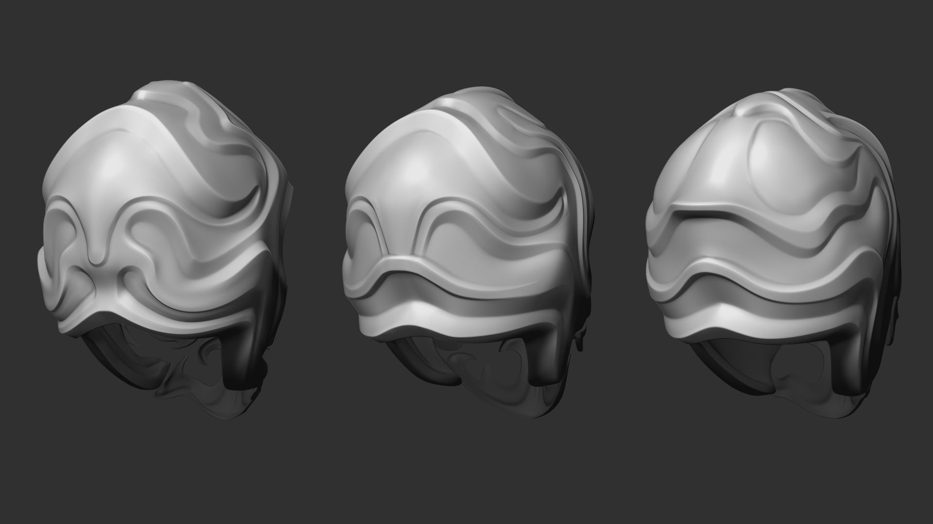 Fantasy Medieval Helmets 3D model_6