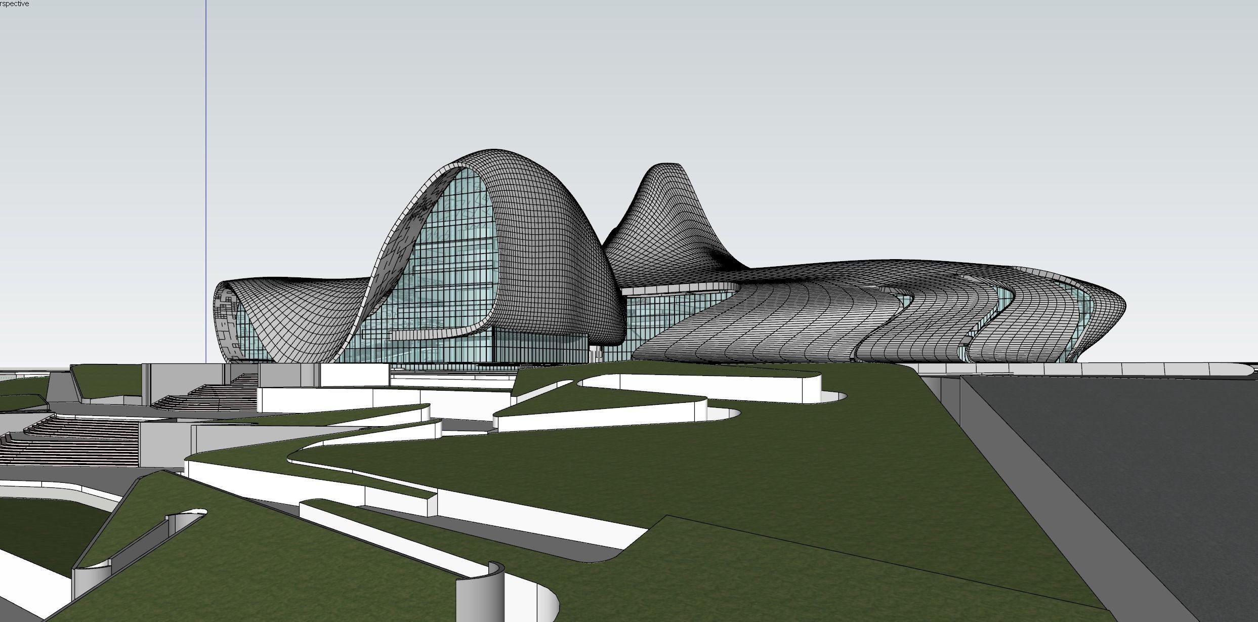 3D model Heydar Aliyev center Revit 3D model_19