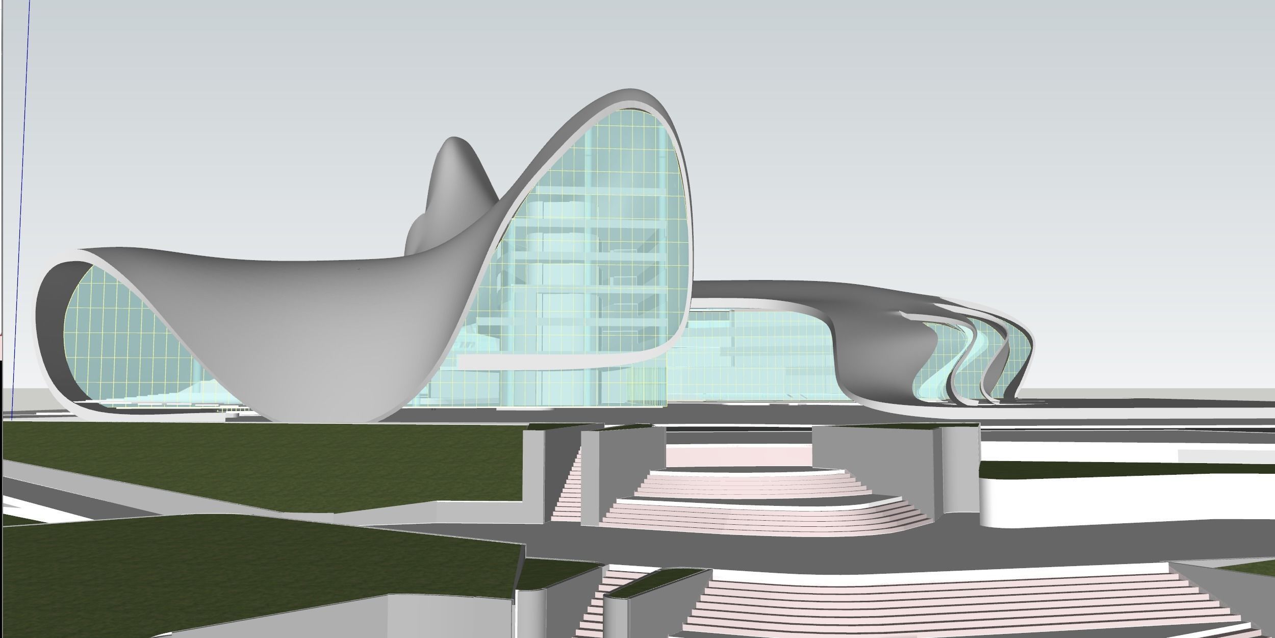 3D model Heydar Aliyev center Revit 3D model_14