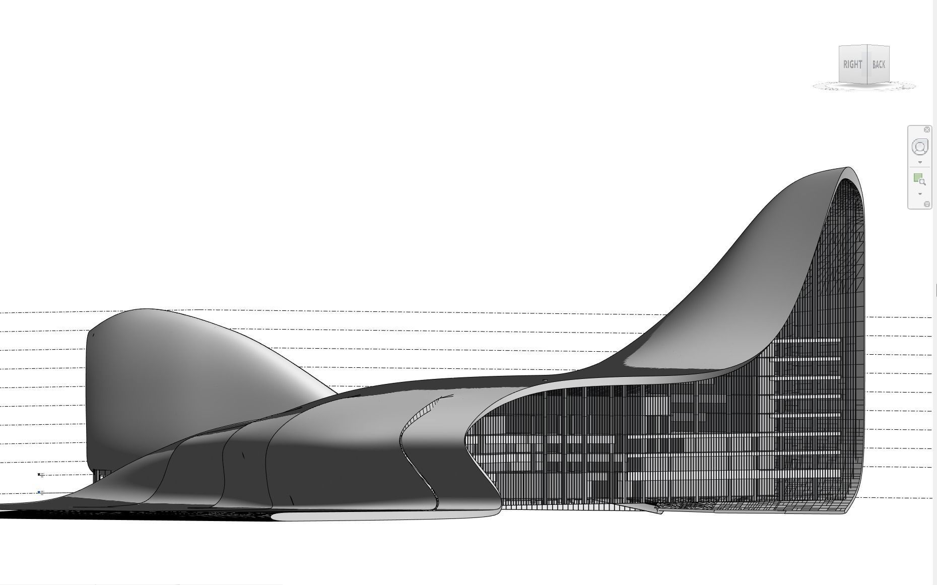 3D model Heydar Aliyev center Revit 3D model_17