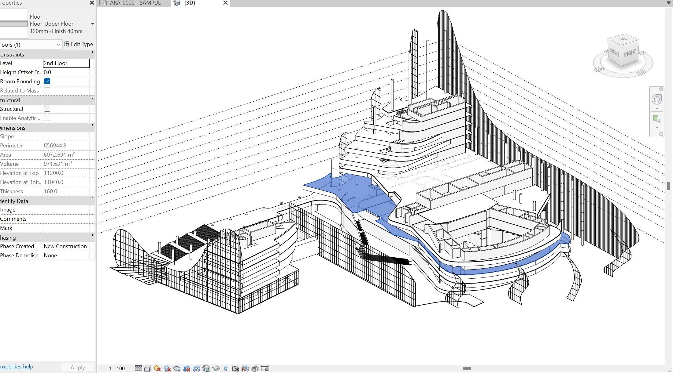 3D model Heydar Aliyev center Revit 3D model_2