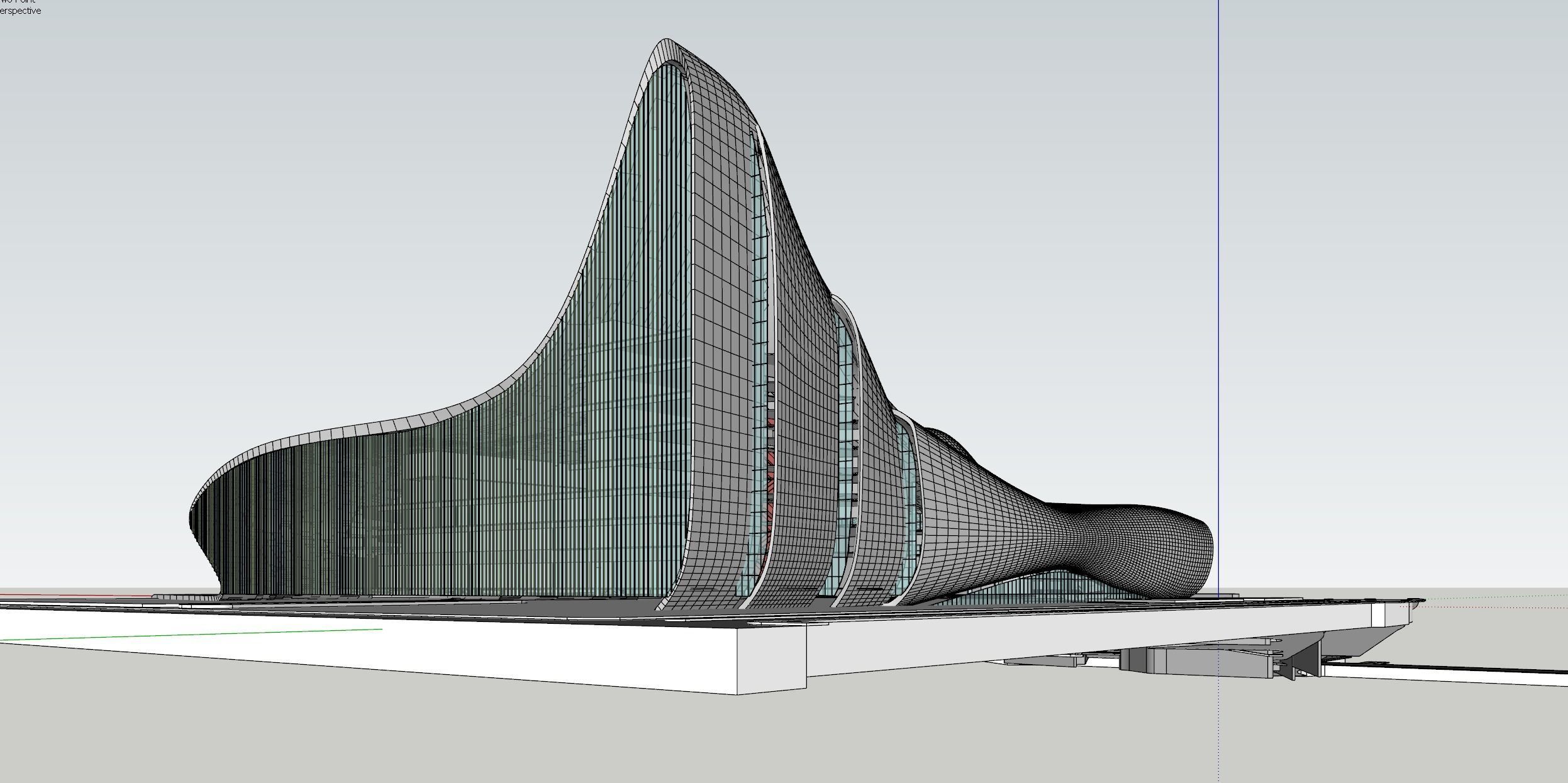 3D model Heydar Aliyev center Revit 3D model_11