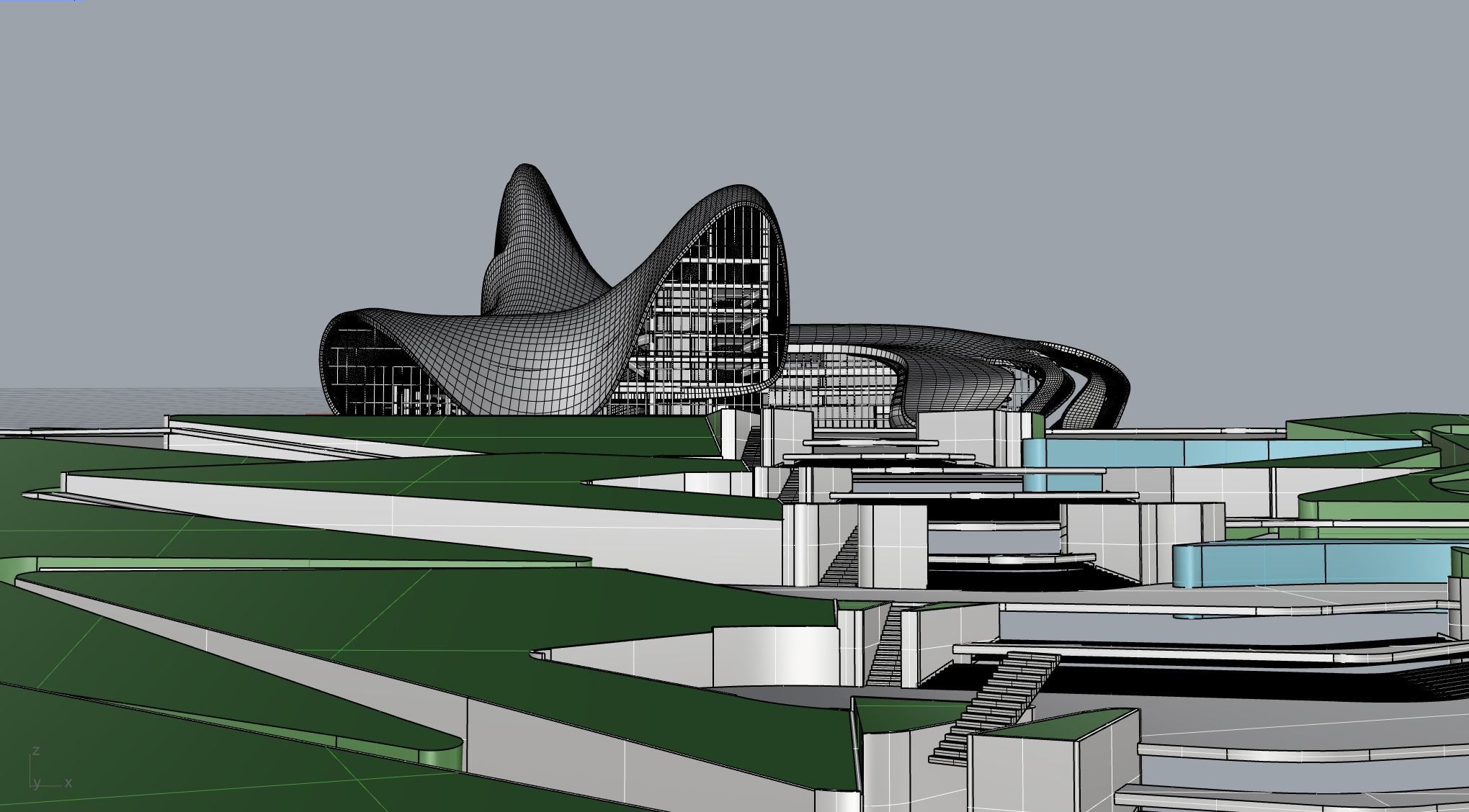 3D model Heydar Aliyev center Revit 3D model_10