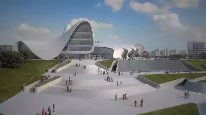 3D model Heydar Aliyev center Revit 3D model