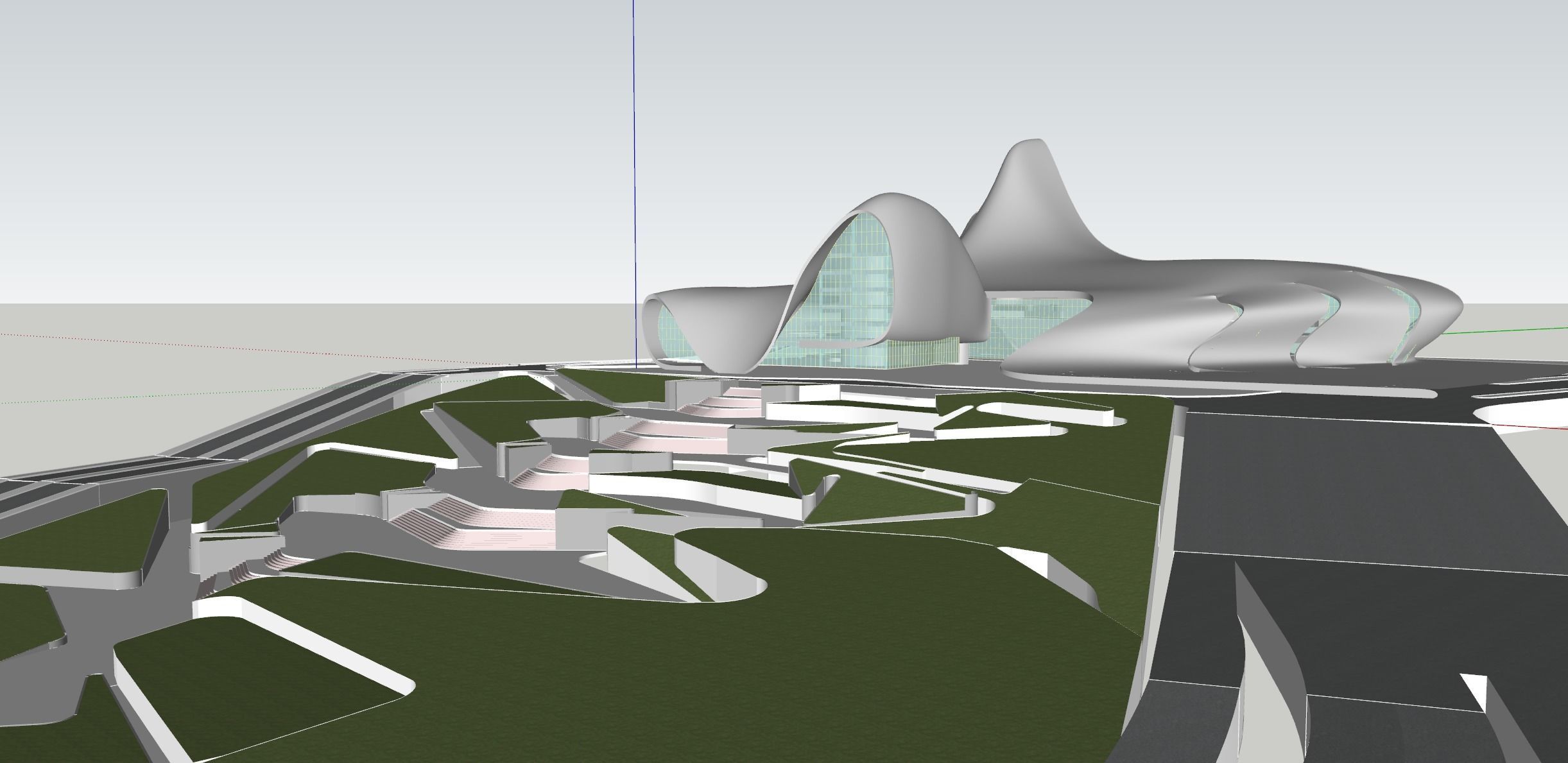 3D model Heydar Aliyev center Revit 3D model_7