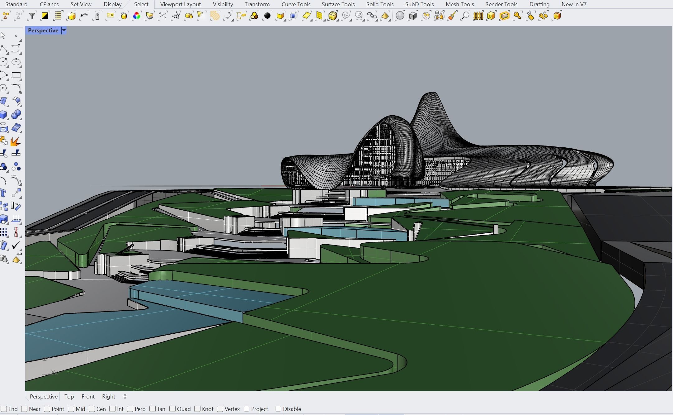 3D model Heydar Aliyev center Revit 3D model_21