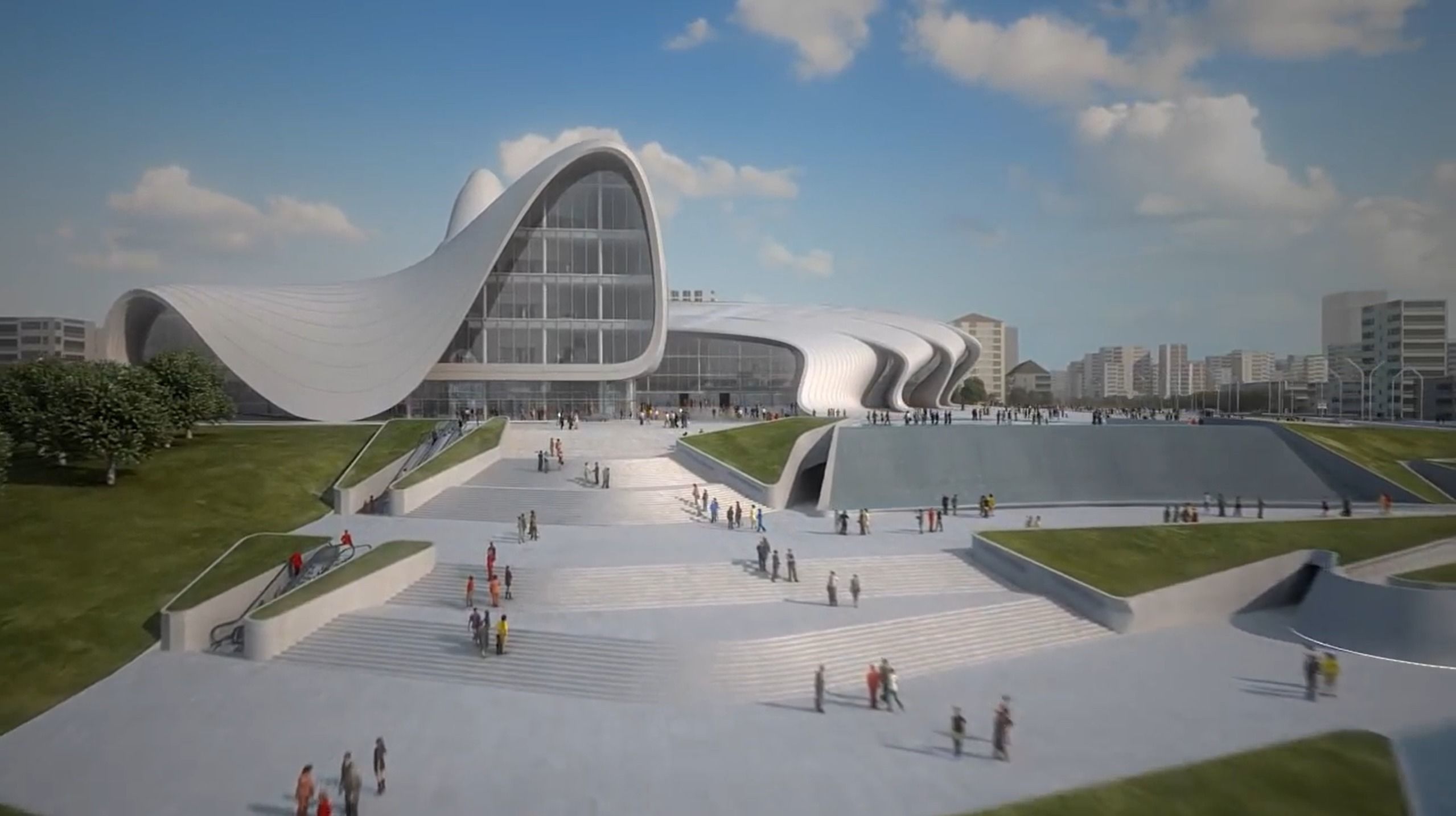 3D model Heydar Aliyev center Revit 3D model_1