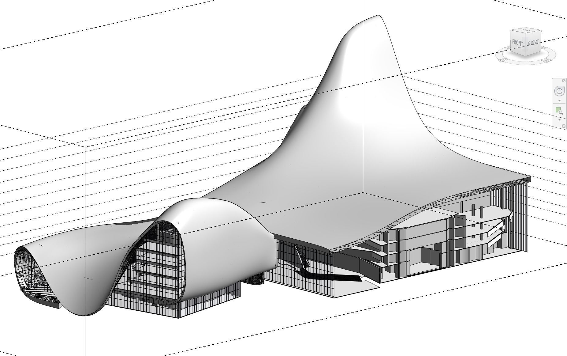 3D model Heydar Aliyev center Revit 3D model_8