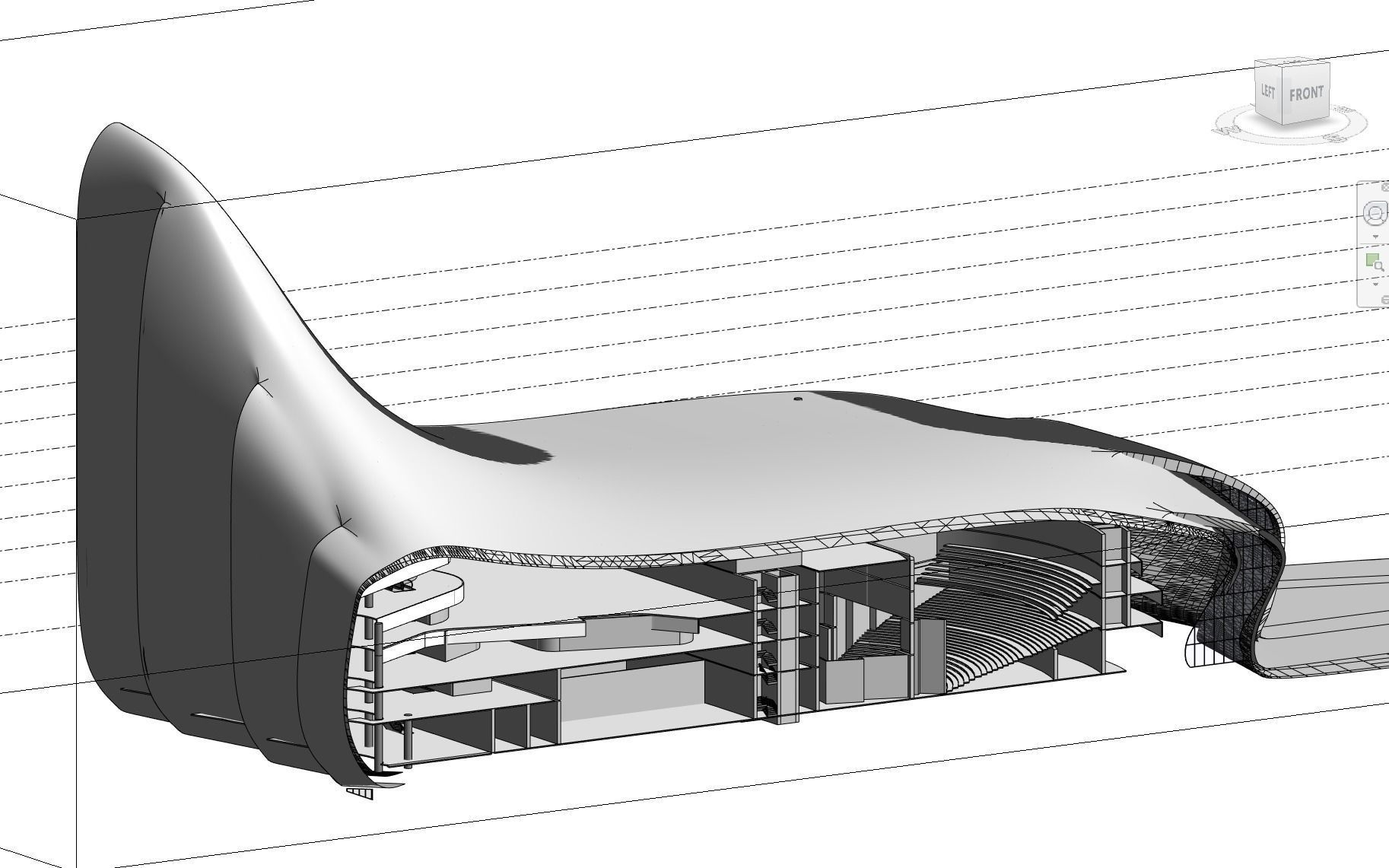 3D model Heydar Aliyev center Revit 3D model_13