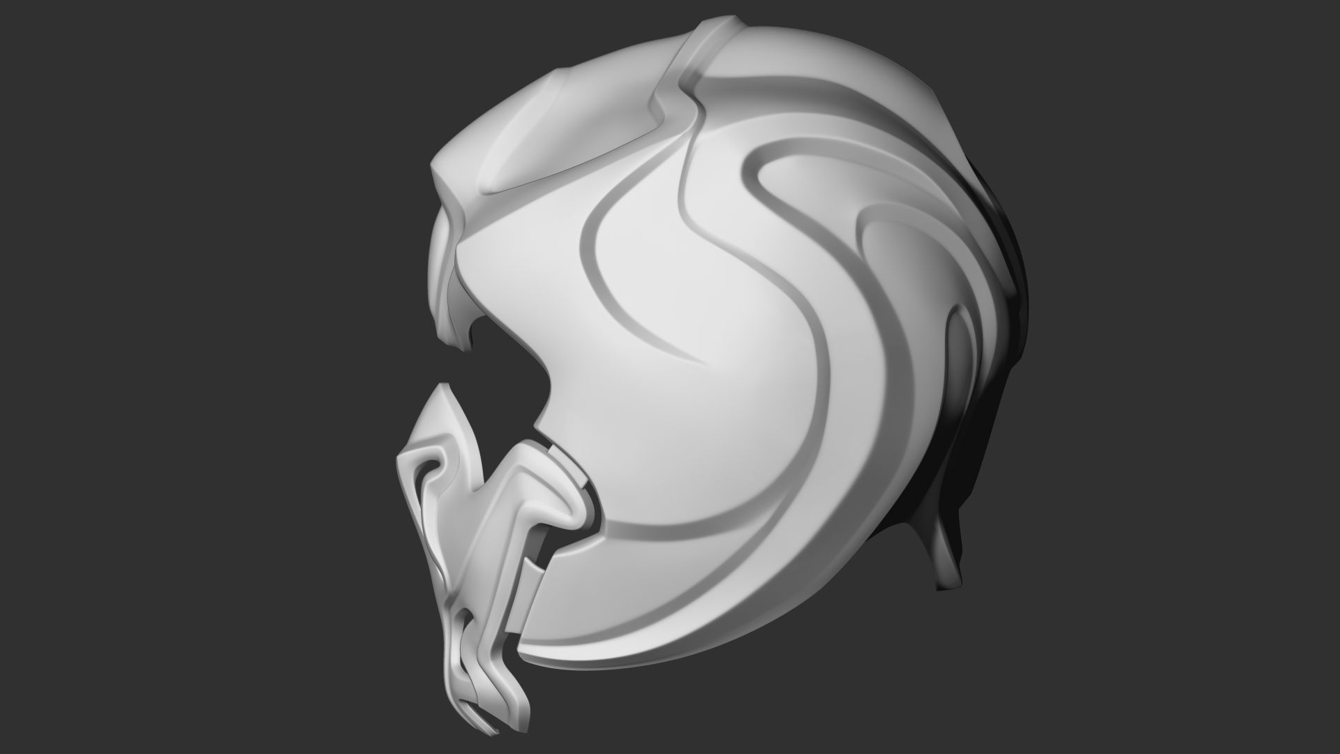 Fantasy Medieval Helmets  3D model_6