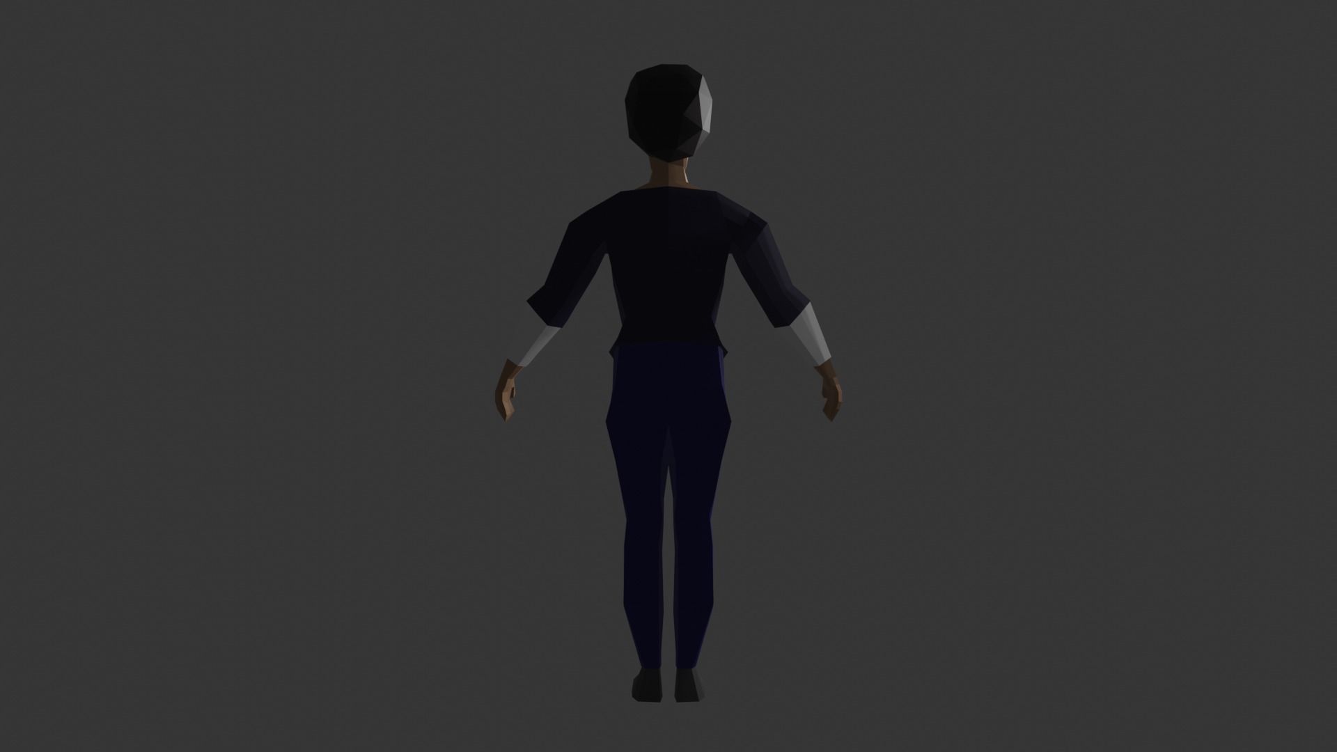 Low-Poly Man Character Free low-poly 3D model_5