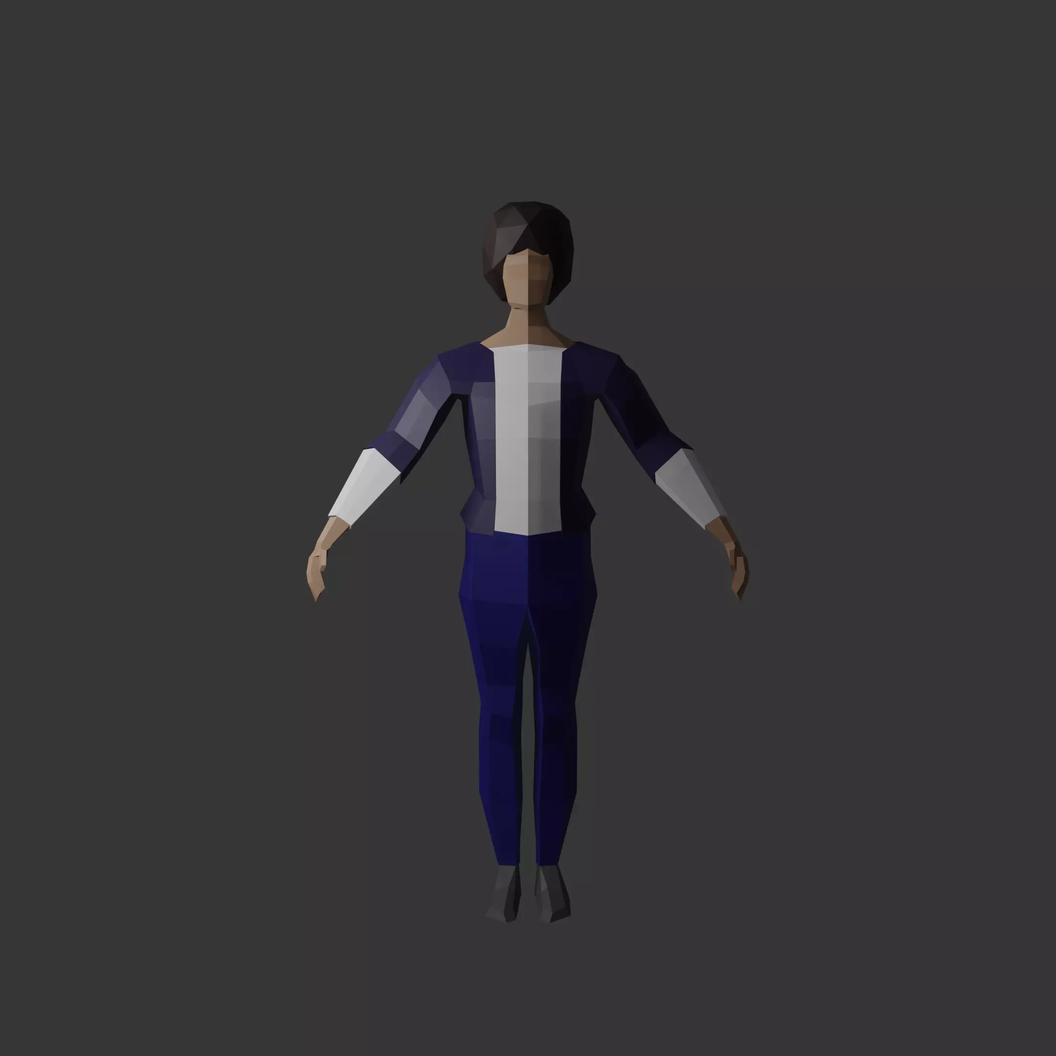 Low-Poly Man Character Free low-poly 3D model_0