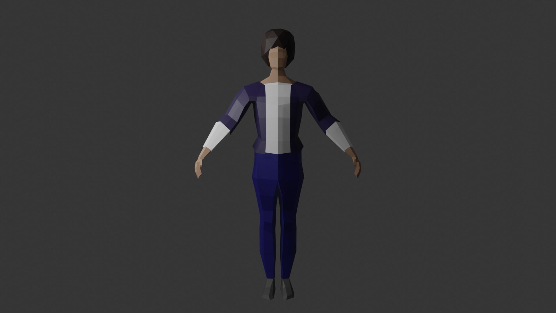 Low-Poly Man Character Free low-poly 3D model_1
