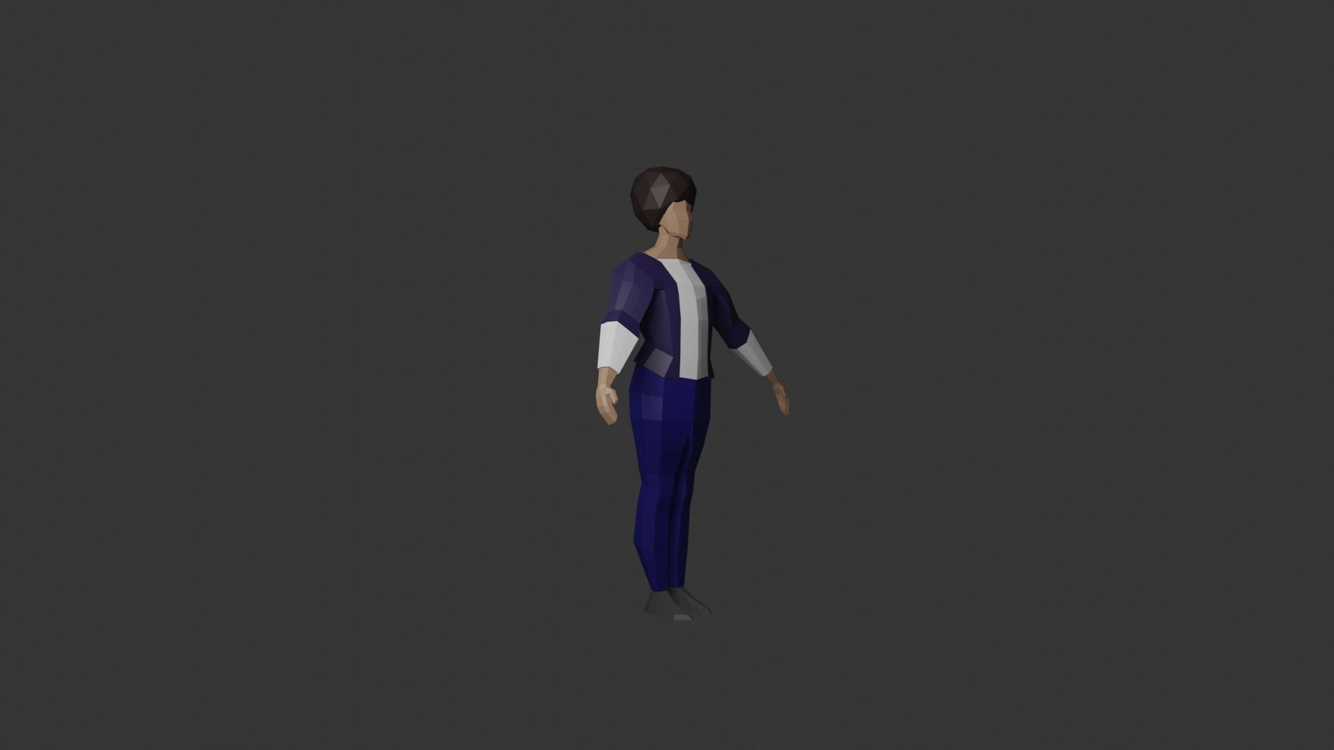 Low-Poly Man Character Free low-poly 3D model_8
