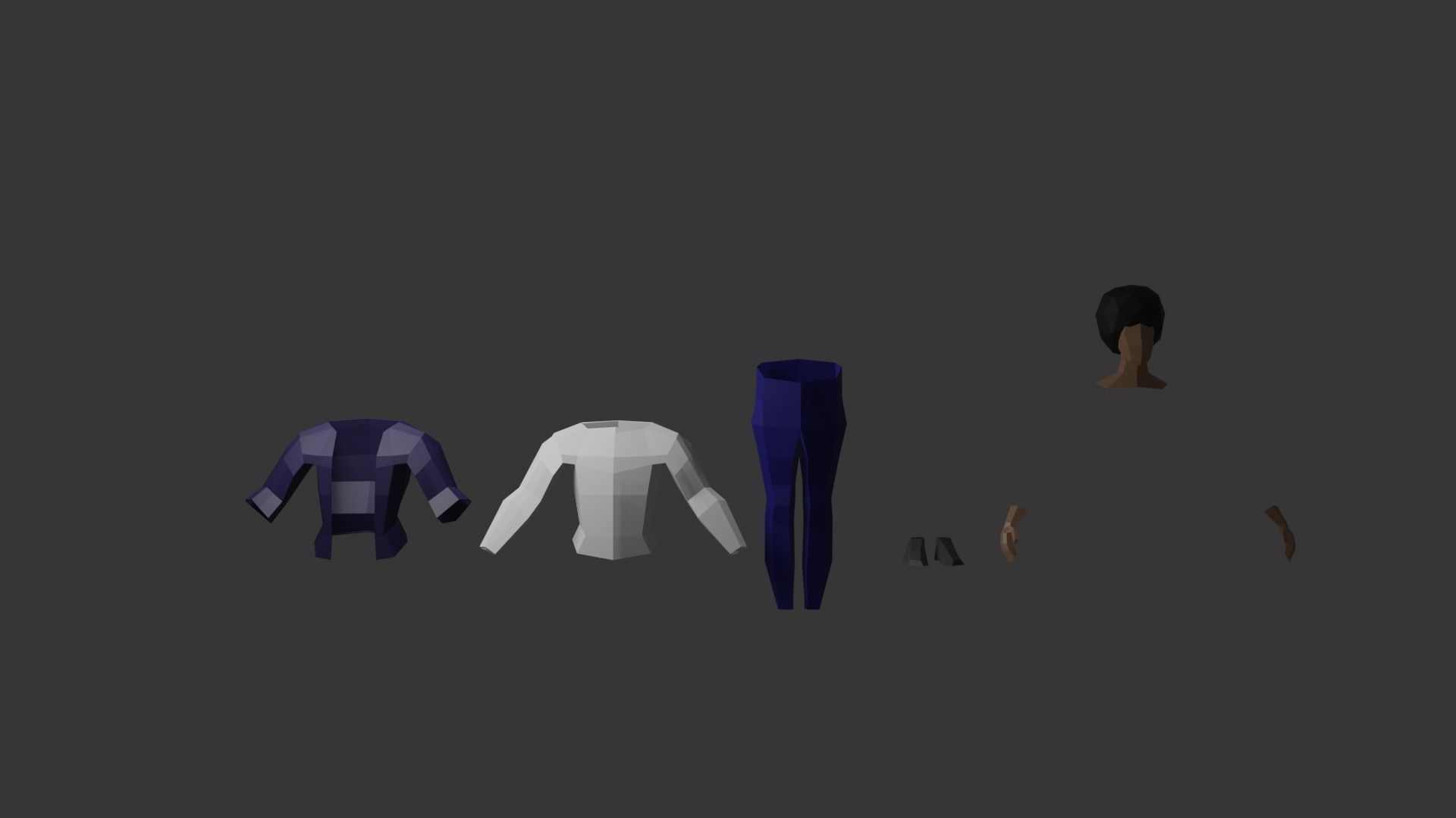 Low-Poly Man Character Free low-poly 3D model_16